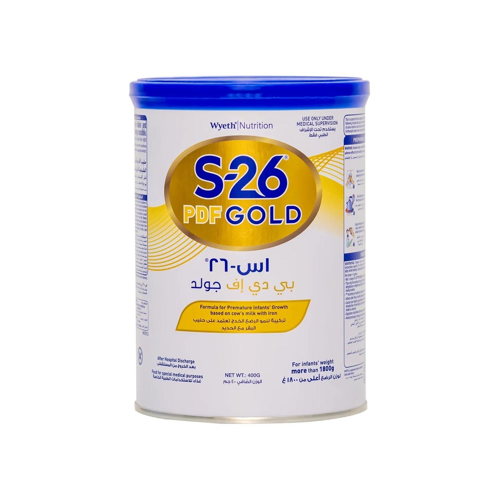 [108562] اس 26 بي دي اف جولد حليب للخدج 400 جم