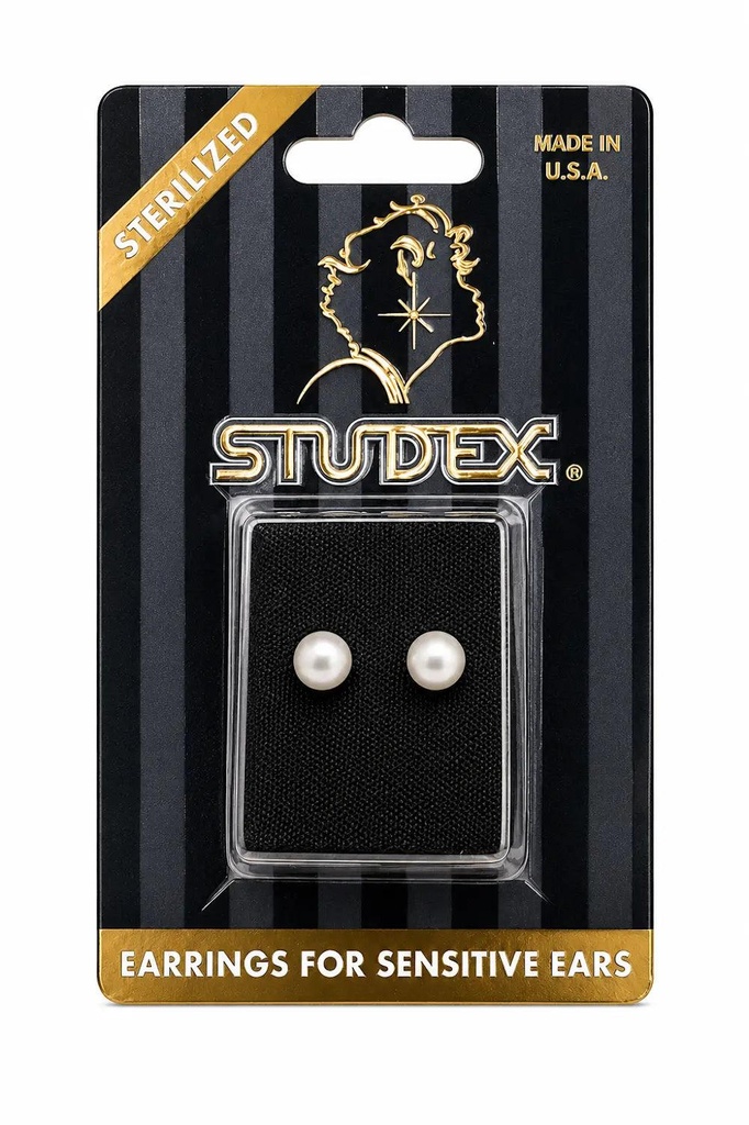 [8325] Studex White Pearl 6Mm G/P Pr-676-S