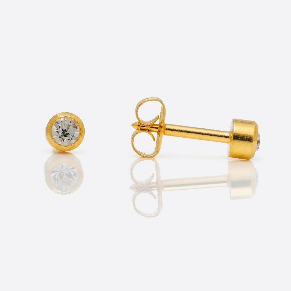 [8311] Studex Regular Bezel April Crystal G/P Pr-R204Y-Stx
