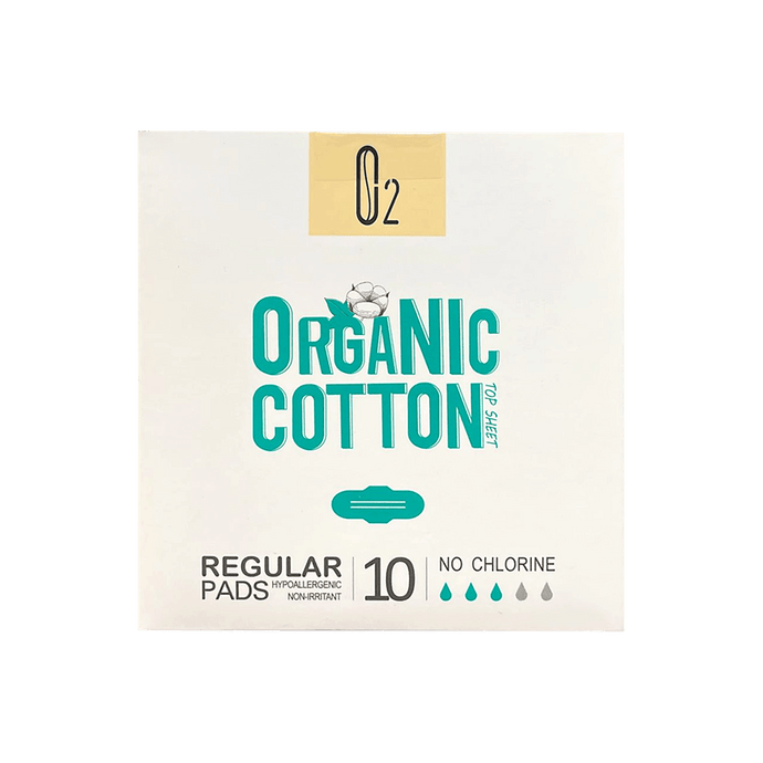 [2600063] O2 organic cotton regular pads 10 pc