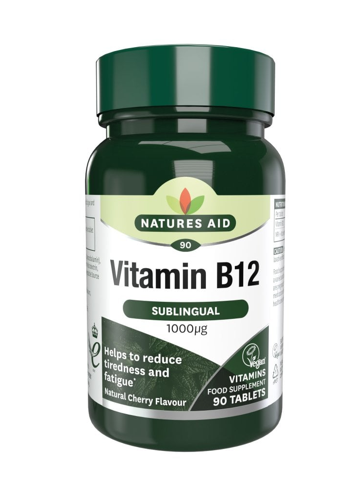 [1225258] Natures Aid Vitamin B12 Sublingual 90 Tablets