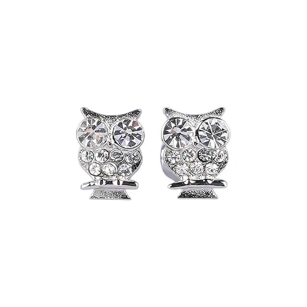 [1211549] Lustrous Real Silver Owl (9Mm ) 108