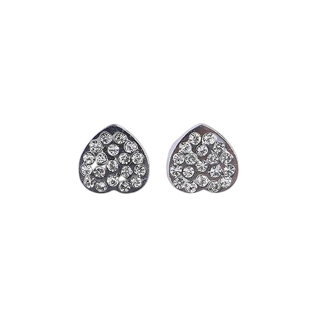 [1211598] Lustrous Real Silver Diamond Heart 7 (6Mm) 159
