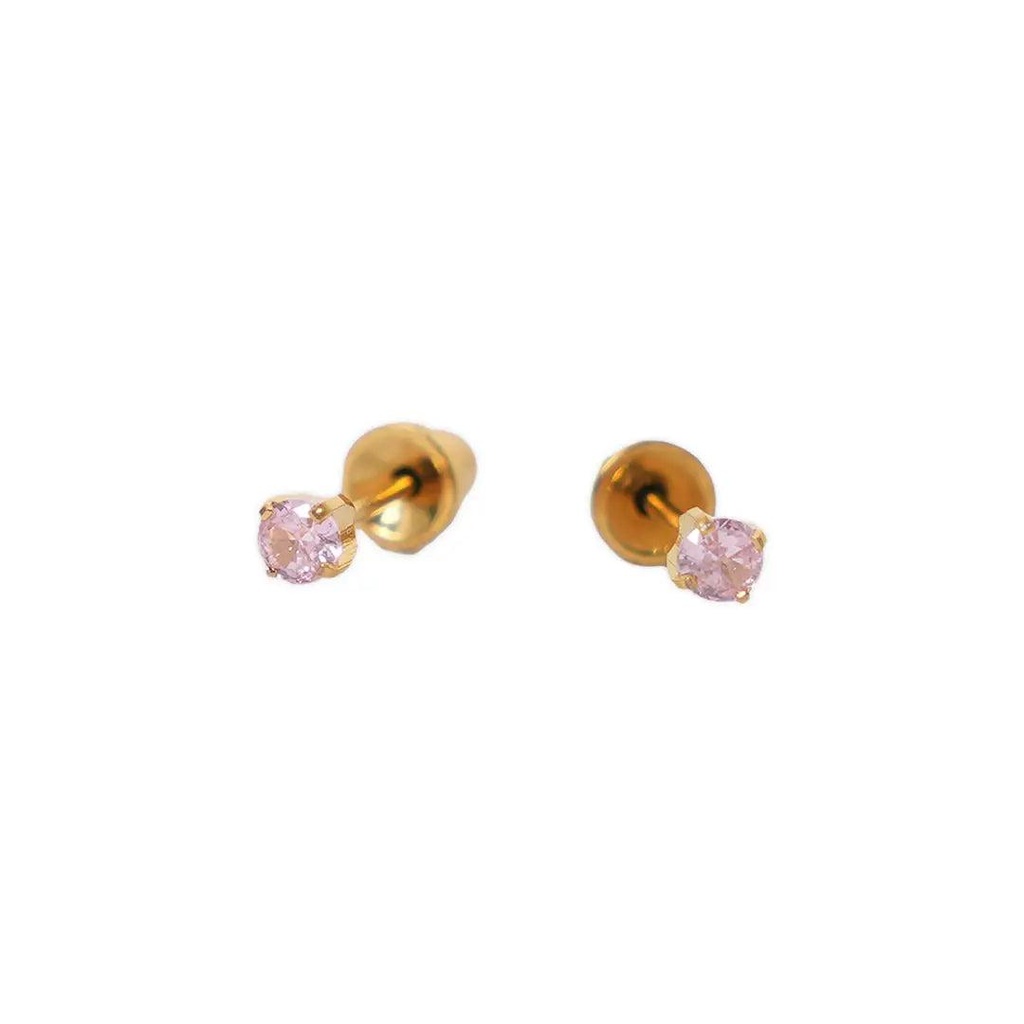 [2600003] Lustrous G/P 3 Mm Cz Pink Code 184
