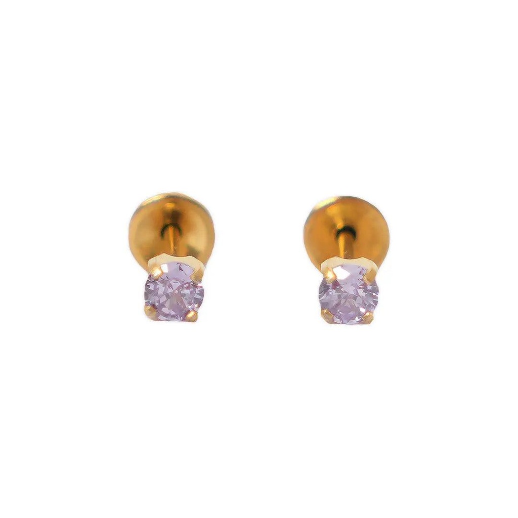 [2600012] Lustrous G/P 3 Mm Cz Lavender Code 194