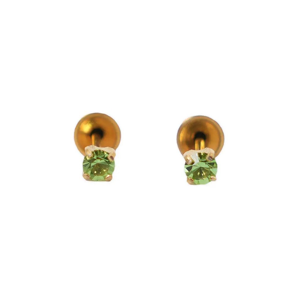 [2600007] Lustrous G/P 3 Mm Crystal Peridot Code 188