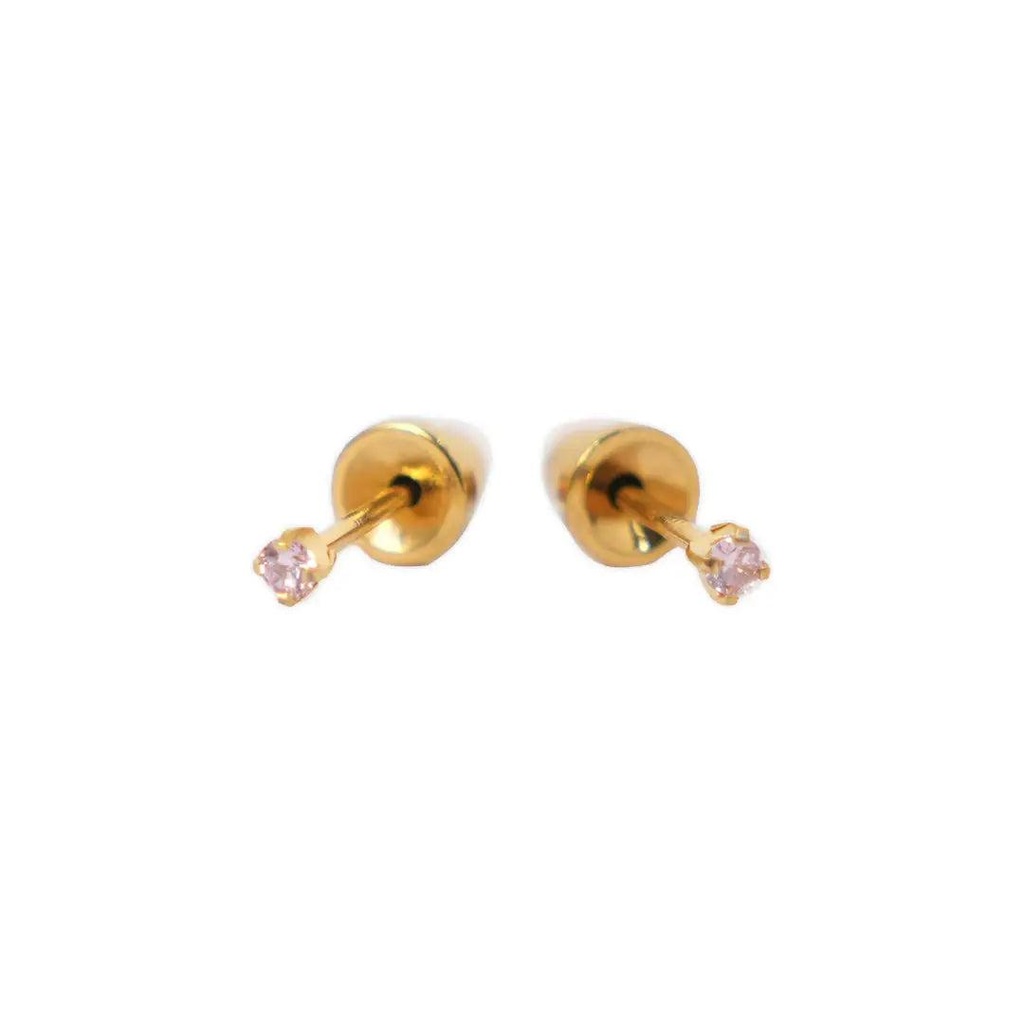 [2600066] Lustrous G/P 2mm cz pink code 182