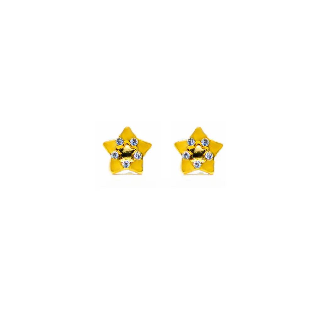 [1211603] Lustrous 18K Gold Plated Star 4 (7Mm) 164
