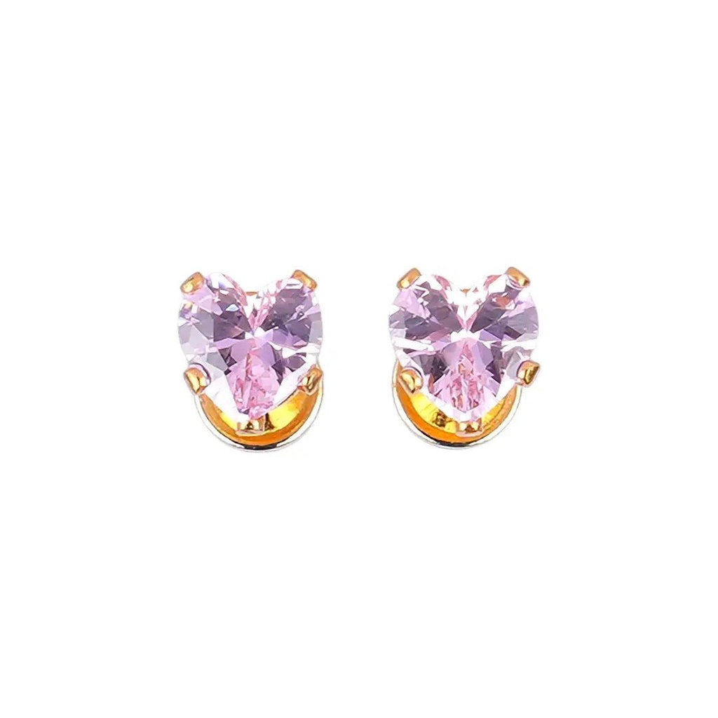 [1211584] Lustrous 18K Gold Plated Heart Diamond 2 (5Mm) 145