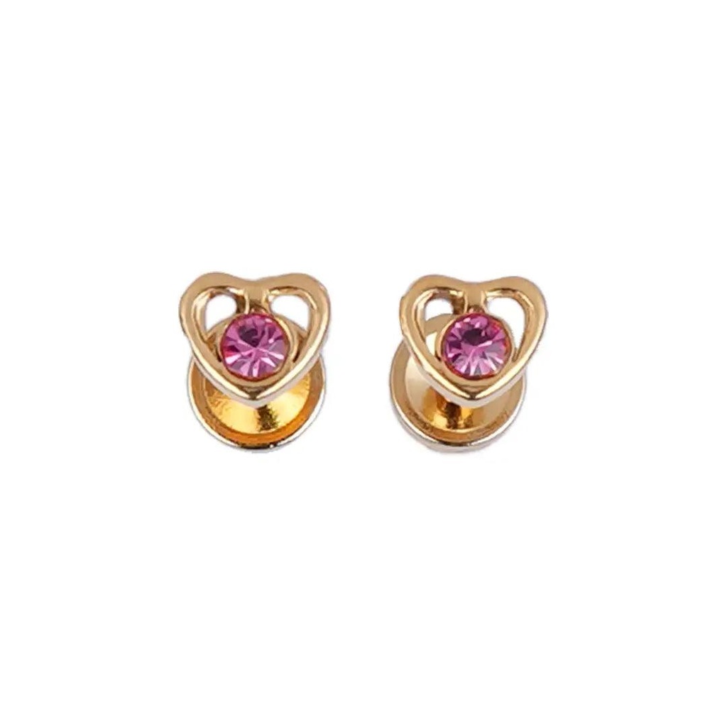 [1211580] Lustrous 18K Gold Plated Heart Diamond 1 (5Mm) 141