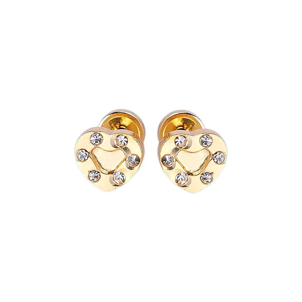 [1211543] Lustrous 18K Gold Plated Heart 1 (6Mm) 101