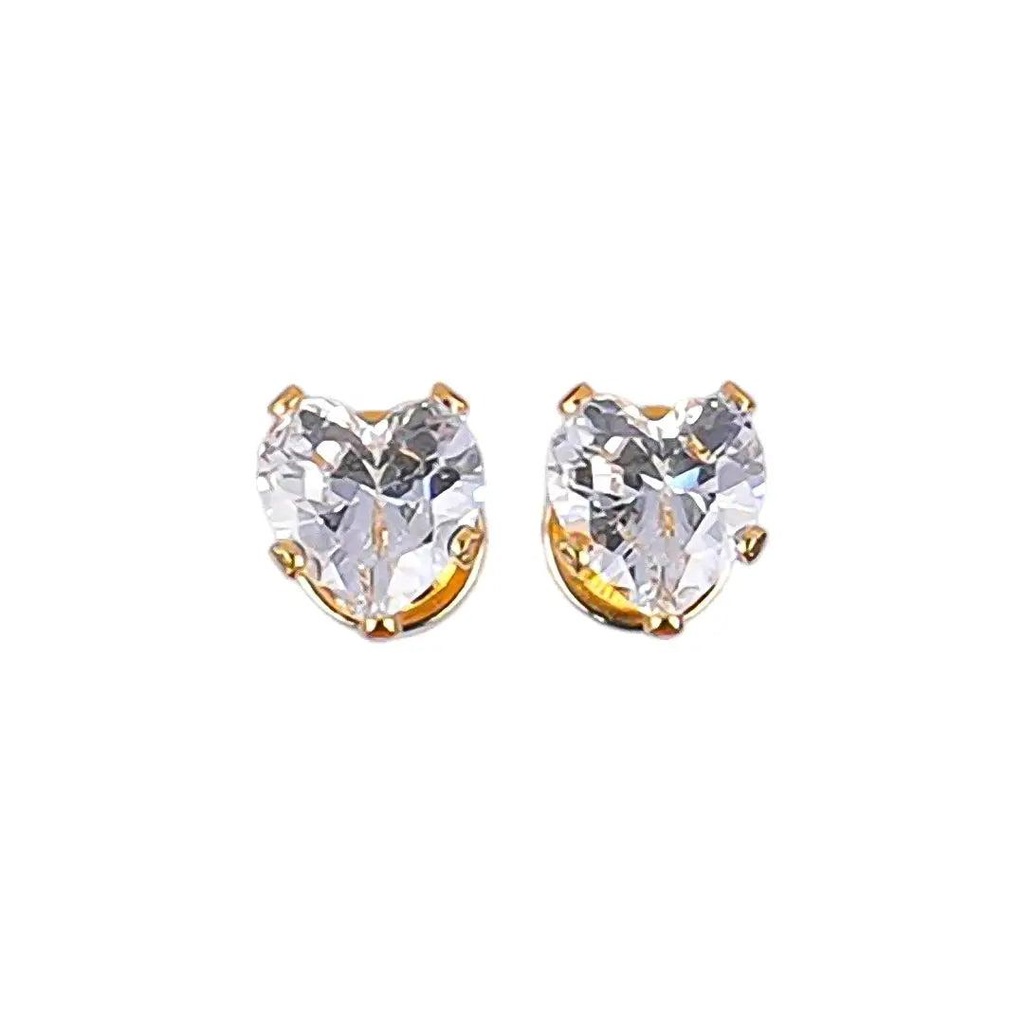 [1211579] Lustrous 18K Gold Plated Big Heart Diamond (6Mm) 140