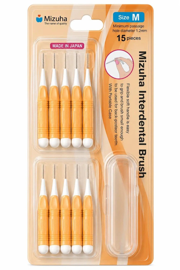 [2500550] Interdental Brush Mizuha 15 Pcs M