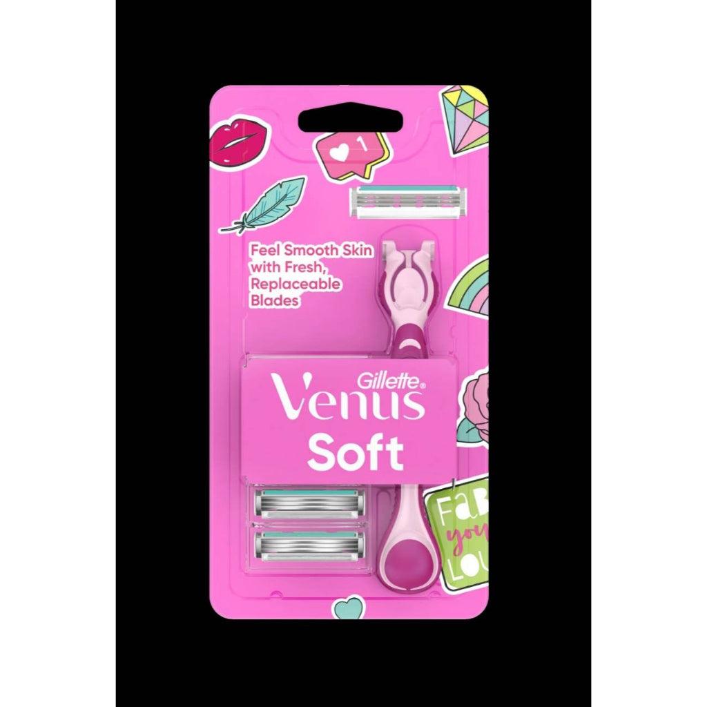 [1221842] Gillette Venus Soft 1 Razor + 4 Cartridges