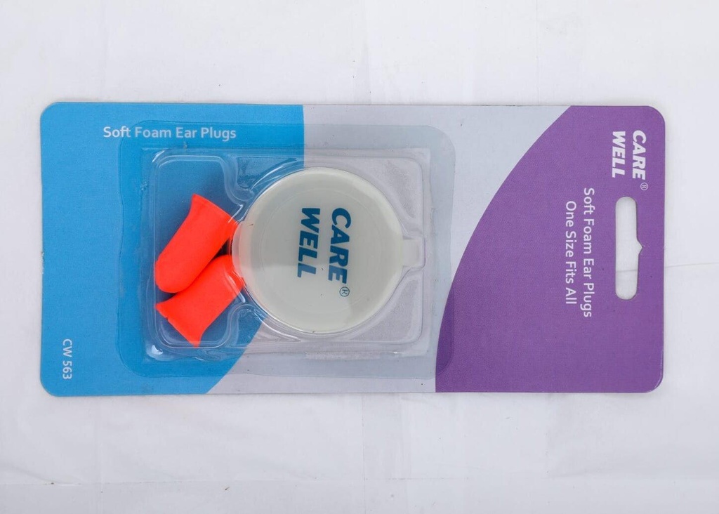 [1222825] Care Well Soft Foam Ear Plugs 1 Pair CW 563