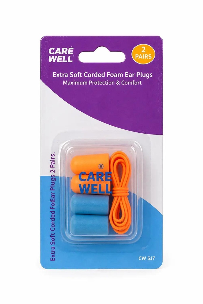 [1201131] Care Well 517 Foam Ear Plugs 4 Pc