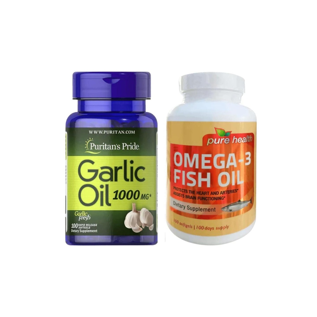[1223696] package P.Pride Garlic Oil + Pure H Omega 3
