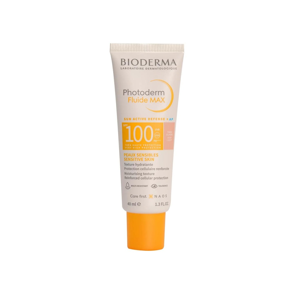 [1218628] بيوديرما فوتوديرم ماكس سائل بلون فاتح جدا واقي من الشمس بعامل حماية 100 - 40 مل